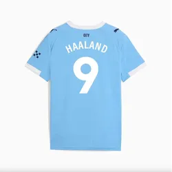 Puma Manchester City Heimtrikot 2025/26 Kinder hellblau/weiß 152-Haaland 9