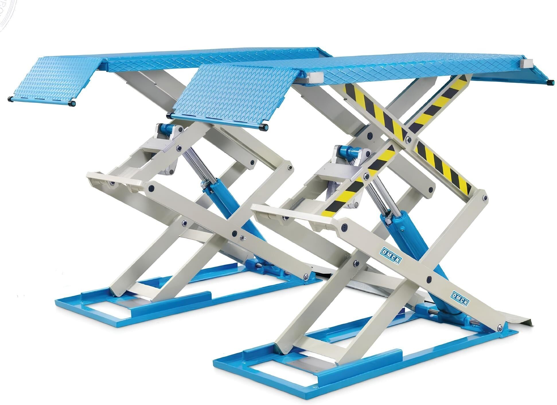 OMCN 719 Ponte sollevatore elettroidraulico a doppia forbice portata 3500 kg a scomparsa per buca , 400V