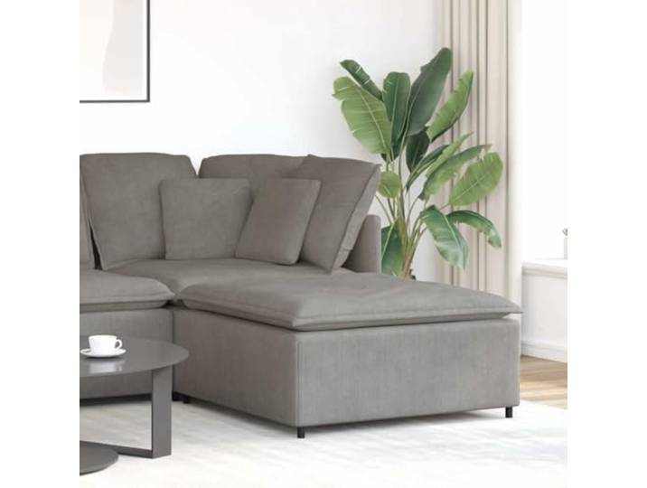 DFSQWRTYG Modulares Sofa-Fußhocker Hellgrau 100x100x48 cm Cordstoff Stabiler Metallrahmen, Bequeme Schaumstofffüllung, Vielseitig kombinierbar