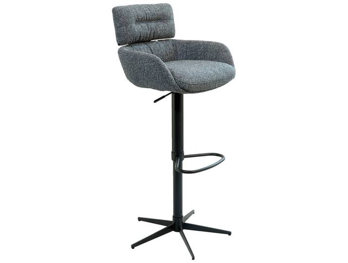 Dieter Knoll Barhocker PABLO, dunkelgrau, Stoff
