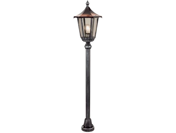 Stehlampe aussen Hermine schwarz/silber Siluminguss B 25.5 cm H 25.5 cm - Stehlampe aussen