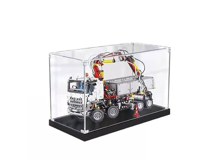 Acryl-Vitrine für Lego Technic Mercede Arocs Modell 3245 42043, staubdicht, UV-Schutz, ideal für Sammler, Geschenk (2 mm, transparent)