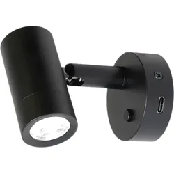 Frilight Aufbauspot Mini Tube D4 mit USB-C Ladeanschluss schwarz