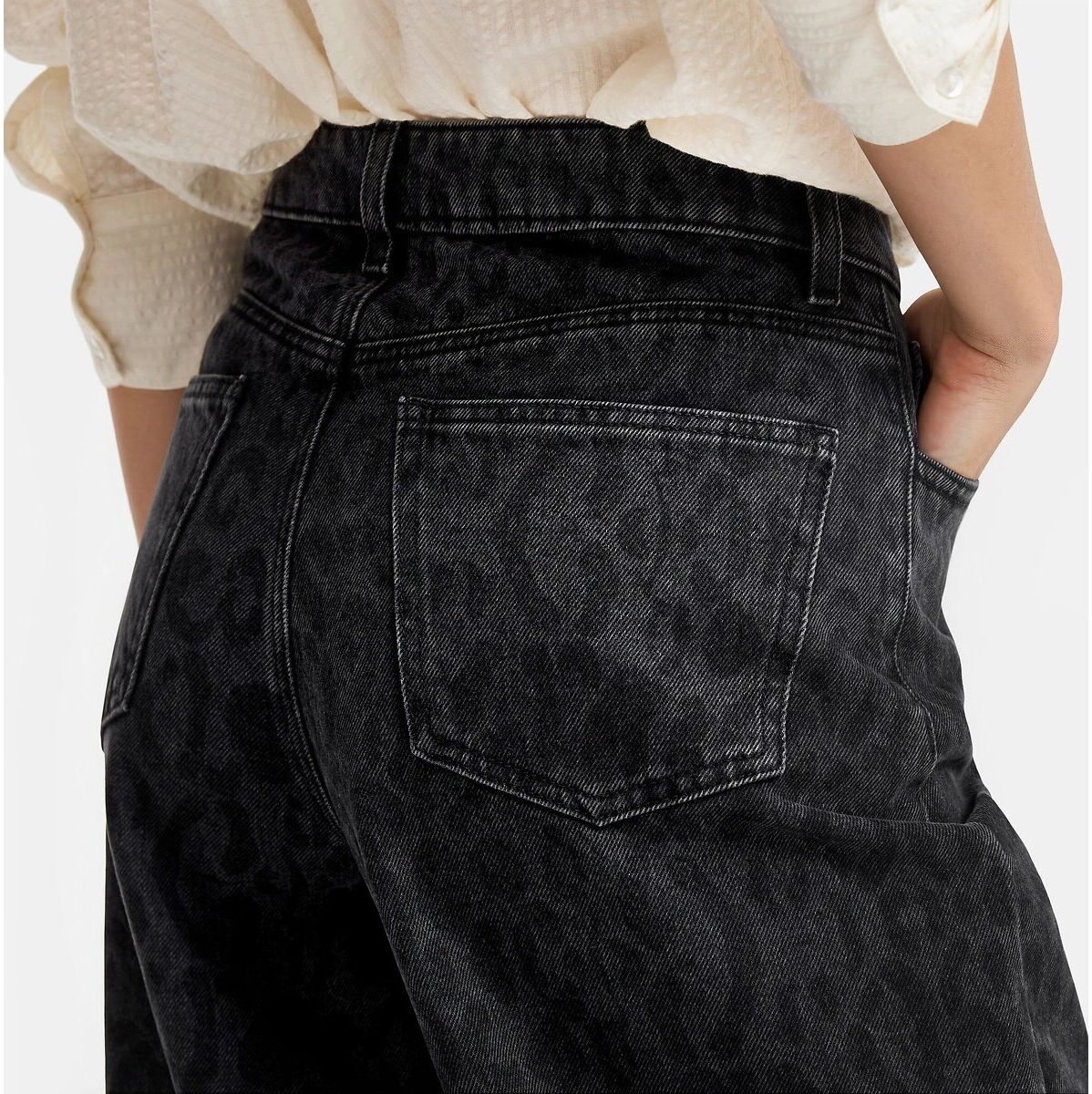 LA REDOUTE COLLECTIONS Jeans balloon, imprimé léopard