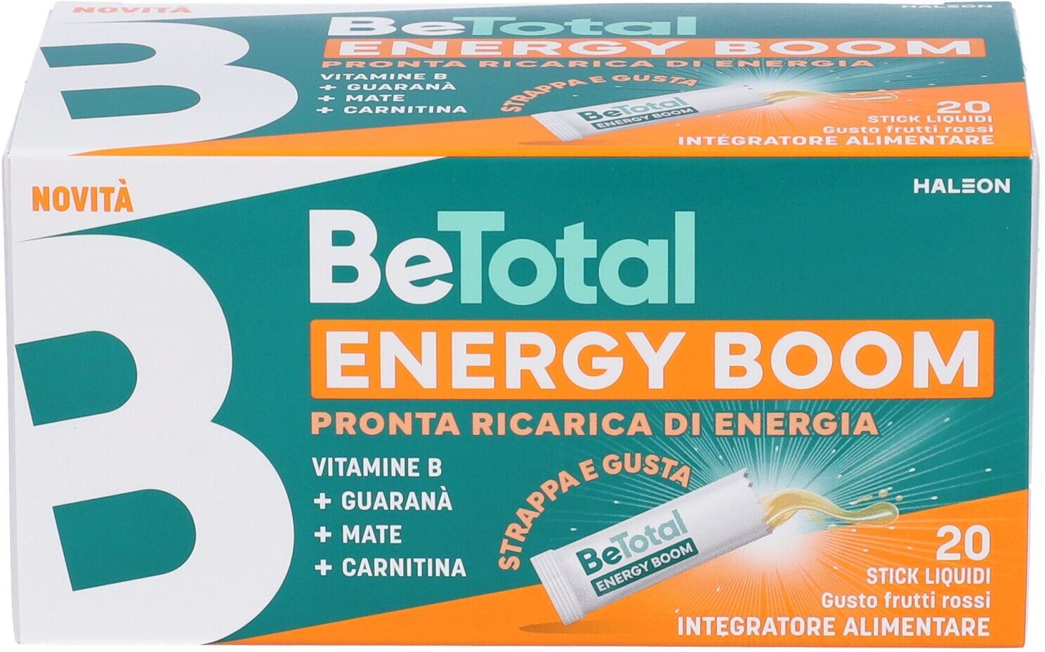 HALEON ITALY Srl BeTotal, ENERGY BOOM, 20 stick liquidi