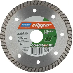 Norton Clipper, Sägeblatt, Diamantscheibe Classic Ceramic Turbo Ø 125x22,23 mm