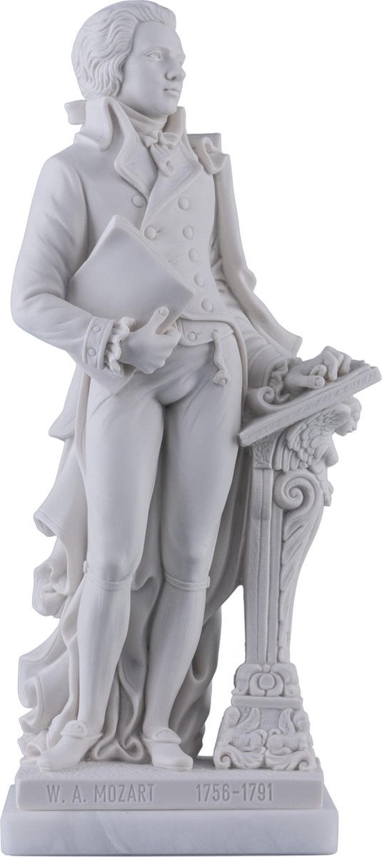 Albast standbeeld Mozart van Music Gifts, 27 cm