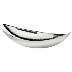 Schale Halifax (Länge 40 cm), silberfarben, hochglanzpoliert,fein gehämmert, Edelstahl