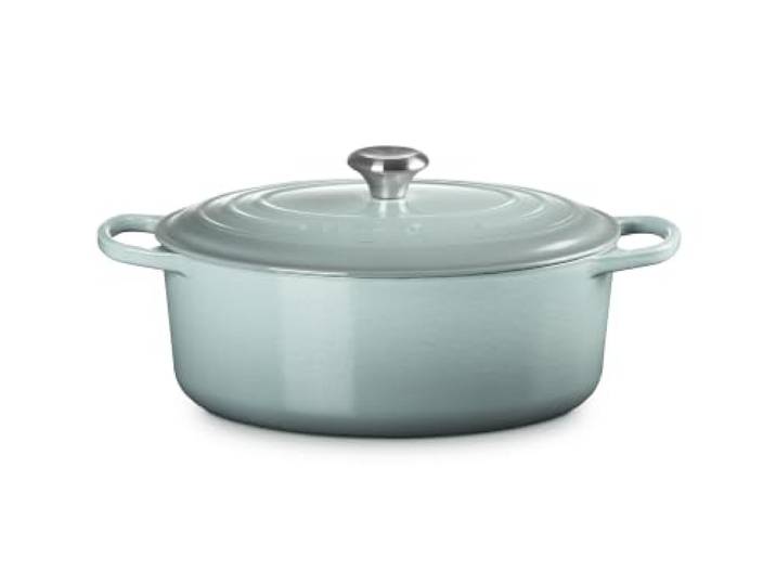 Le Creuset Signature Ovaler Bräter aus Gusseisen, 29 cm, 4,7 Liter, Sea Salt