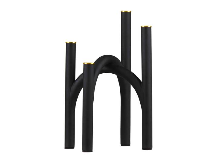 AYTM Bougeoir Angui 34 cm Noir-doré
