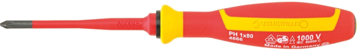 Stahlwille VDE-Kreuzschlitzschraubendreher Gr. PH1 L.80mm (46663001)