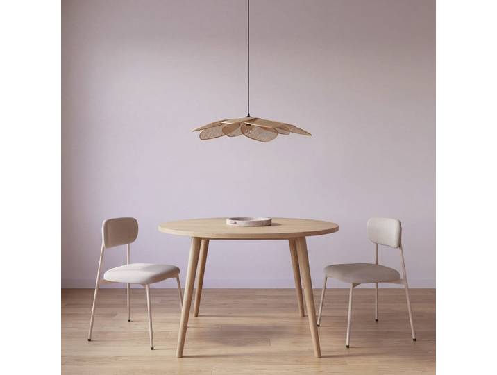 Hängelampe aus geflochtenem Rattan, Ø70 cm