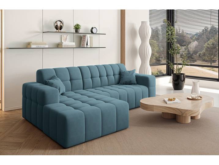 Kaiser Möbel Ecksofa L-förmiges Nimes-Eckmöbel links/rechts Blau Links