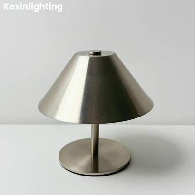 Friendly Fresh Finds Cordless Touch Table Lamp Portable Rechargeable LED Desk Lamp With Dimmable Color Modes silver