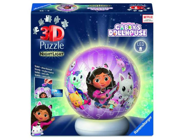 Ravensburger 3D Puzzle NightLight Gabby's Dollhouse - 72 stukjes