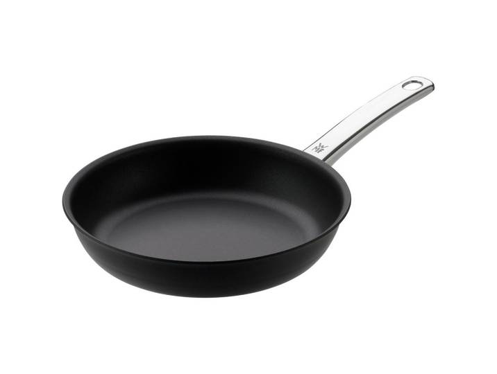 WMF Bratpfanne Steak Profi, Schwarz, Silberfarben, Metall, rund, 5 cm, breiter Schüttrand, antihaftbeschichtet, PTFE-frei, Kochgeschirr, Pfannen, Bratpfannen