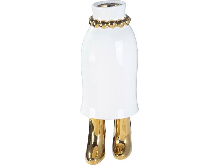 Tischvase GILDE Vase Frau Donna weiß , weiß, B:17cm H:43cm T:16cm, Keramik, Vasen, Tischvase, Vase, Donna, Figurvase, feminines Design, kunstvoll, Eyecatcher