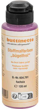 buttinette Stoffmalfarbe bügelfrei in verschiedenen Farbtönen, 120 ml