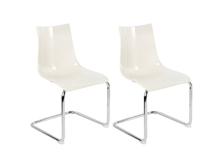ESSZIMMERSTUHL 2er-Set Cremeweiß Marshall
