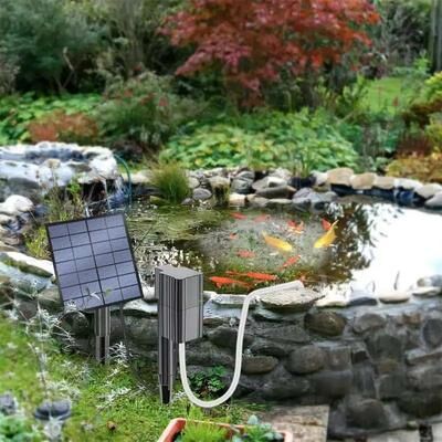 Uplifted Finds Solar Powered Oxygenation Pump With Air Pump And Bubble Stone For Ponds And Aquariums Solar Powered Oxygenation Pump With Air Pump And Bubble Stone For Ponds And Aquariums