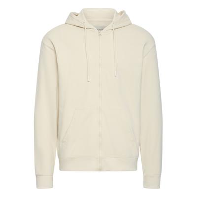 Sweatjacke BLEND "Sweatjacke BHBrody", Herren, Gr. XL, beige (bleached sand), Obermaterial: 60% Baumwolle CO. 40% Polyester PES., Sweatjacken Sweatjacke