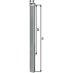 Alberts® Absperrpf. Standard SK fvz.,weiß,2 rote Ringe, z.Einb.,Pf. 70x70 mm 783068