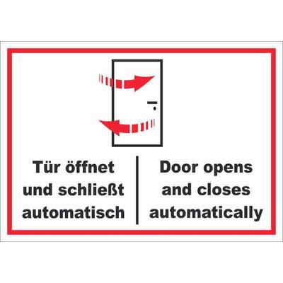 HB-Druck Schild Tür automatisch Door automatic waagerecht A0 (841x1189mm)