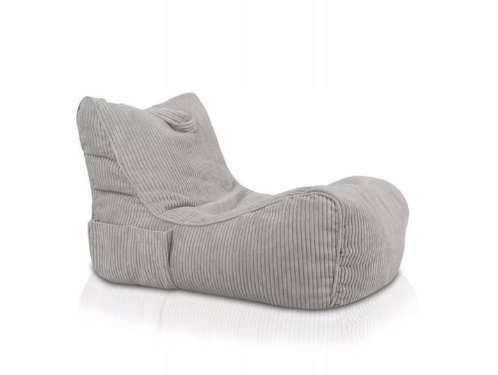Pouf Ecopuf Vintage Flavio en velours côtelé - Gris IV