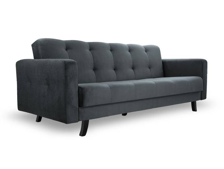 Sofa LIZBONA Grau (Paros 6) Buchenholz (schwarz)