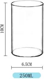 Trendy Discount Goods Large Capacity 250ml Glass Tumbler, Straight Glass For Cold Drinks, Coffee, And Milk, Creative Family Cup a 250ml
