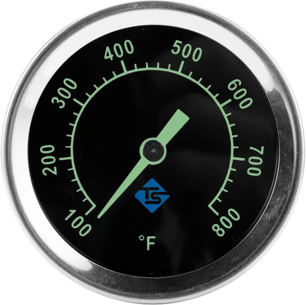 INF Edelstahl-Bimetall-Ofenthermometer — Analoges Grill- und Räuchertemperaturmessgerät, Axialmontage
