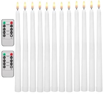 Inspired Living 6 Or 24 Piece LED Flameless Taper Candles 6.5 Inch Or 11 Inch Battery Operated Candles With Warm Flickering Glow 12pcs With Remote