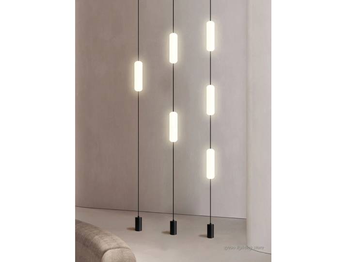 Italie Design chambre lampe de chevet LED lampadaires acrylique longue ligne lumière moderne noir hôtel salon décor LED lampadaire