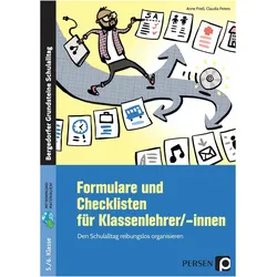 Formulare und Checklisten für Klassenlehrer, Schulbücher von Claudia Peters, Anne Friess
