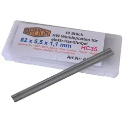 Brück HM Wendeplatten HW 82 x 5,5 x 1,1 mm Z2 Hobelmesser Wendemesser 10 Stück