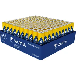 Varta Batterie Alkaline, Micro, AAA, LR03, 1,5V Longlife Power, Tray (100-Pack)