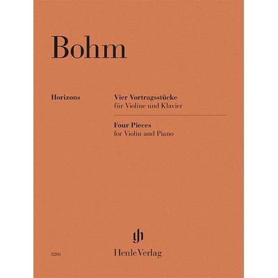 Carl Bohm - Vier Vortragsstücke für Violine und Klavier -