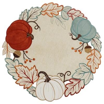 STP Goods Holiday Pumpkins Ornament Round Doilies Set of 2