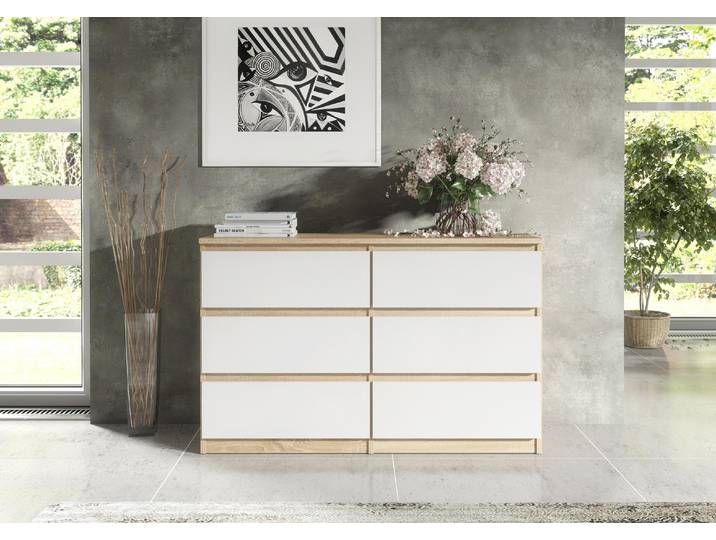 Funktionale Kommode 120 cm mit 6 Schubladen und viel Stauraum