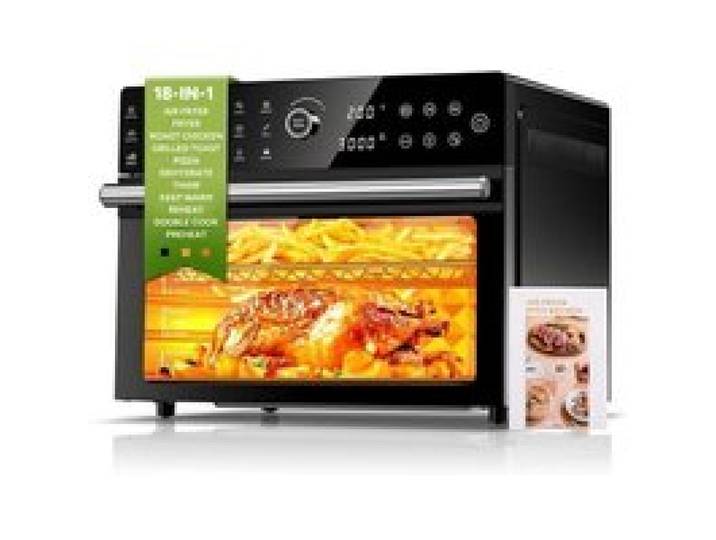 Mini four professionnel - Four a air 30L/18 Programmes/30-230℃ - Boutons tactiles - Lumière intégrée - Cavité en acier inoxydable