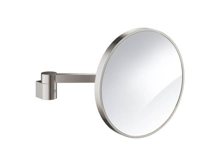 Miroir cosmétique - Grohe - Selection - Verre et métal - Grossissement x7 - Supersteel
