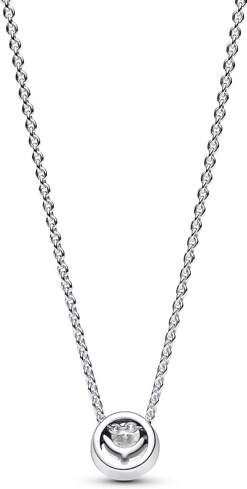 Collier Pandora Pendentif Halo Rond Scintillant Femme