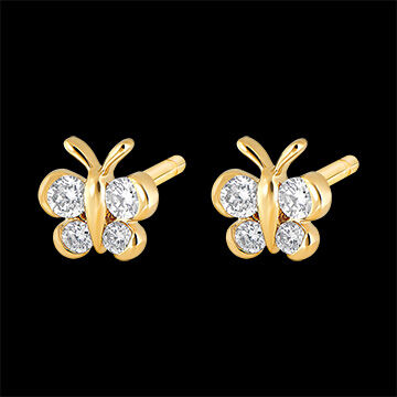 Edenly Ohrringe - Mein kleiner Schmetterling - Ohrstecker 9 Karat Gelbgold und