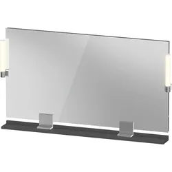 Duravit Sivida Spiegel, chrom, 1250x36x650mm, Aufsatzleuchte, Sensorschalter, Netzanschluss, SV7424010490000, Farbe: Graphit matt