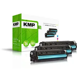 KMP Toner H-T189CMY cyan, magenta, gelb kompatibel zu HP 312A (CF440AM), 3er-Set