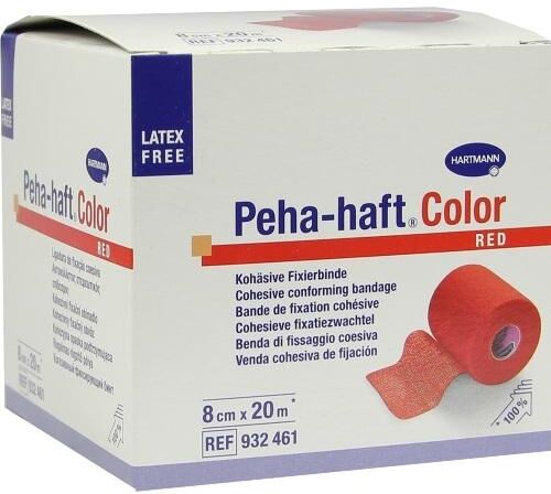 Peha Haft Color Fixierbinde latexf.8 cmx20 m rot