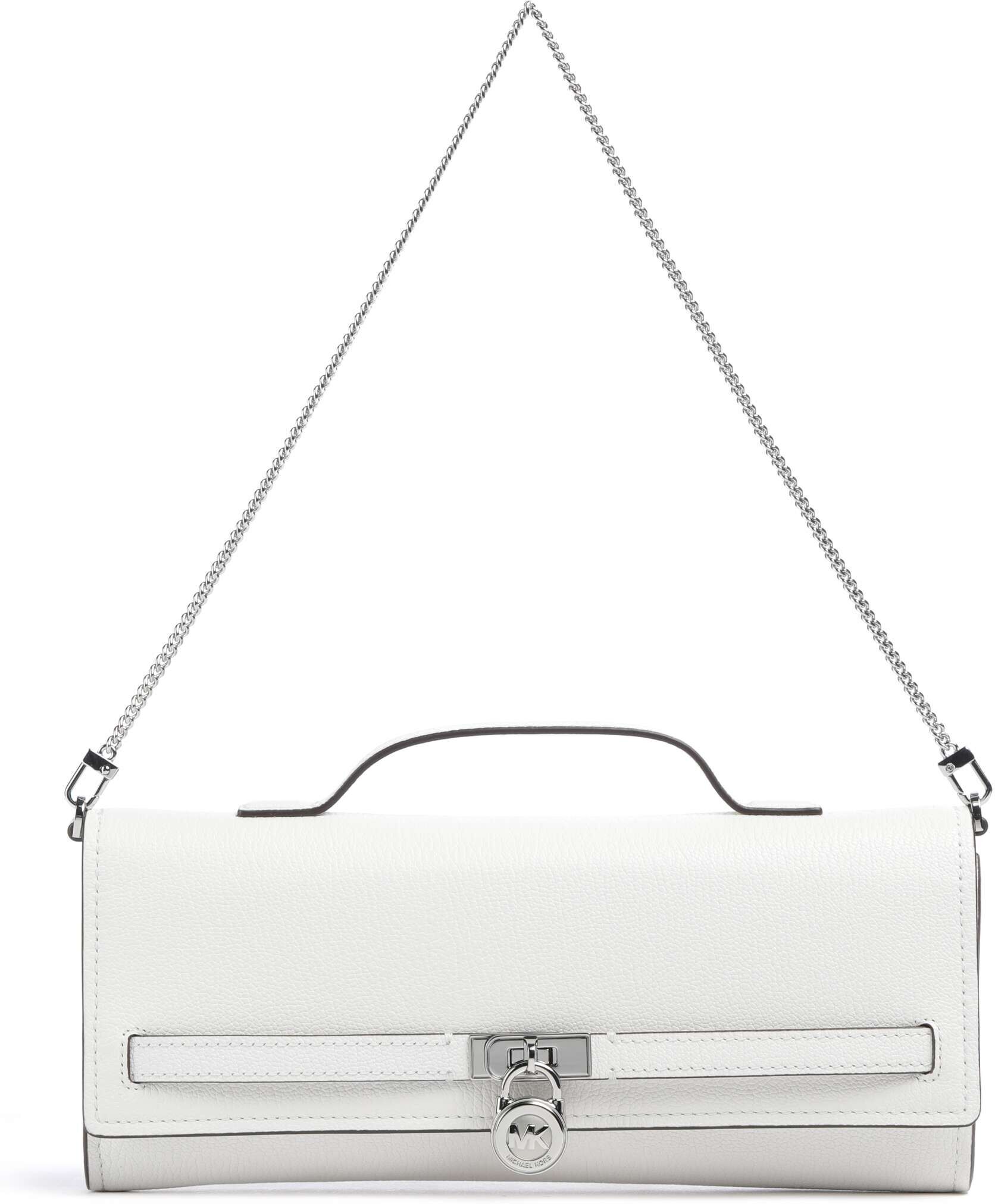 Michael Kors Hamilton Moderne Medium Schultertasche aus Leder, weiß