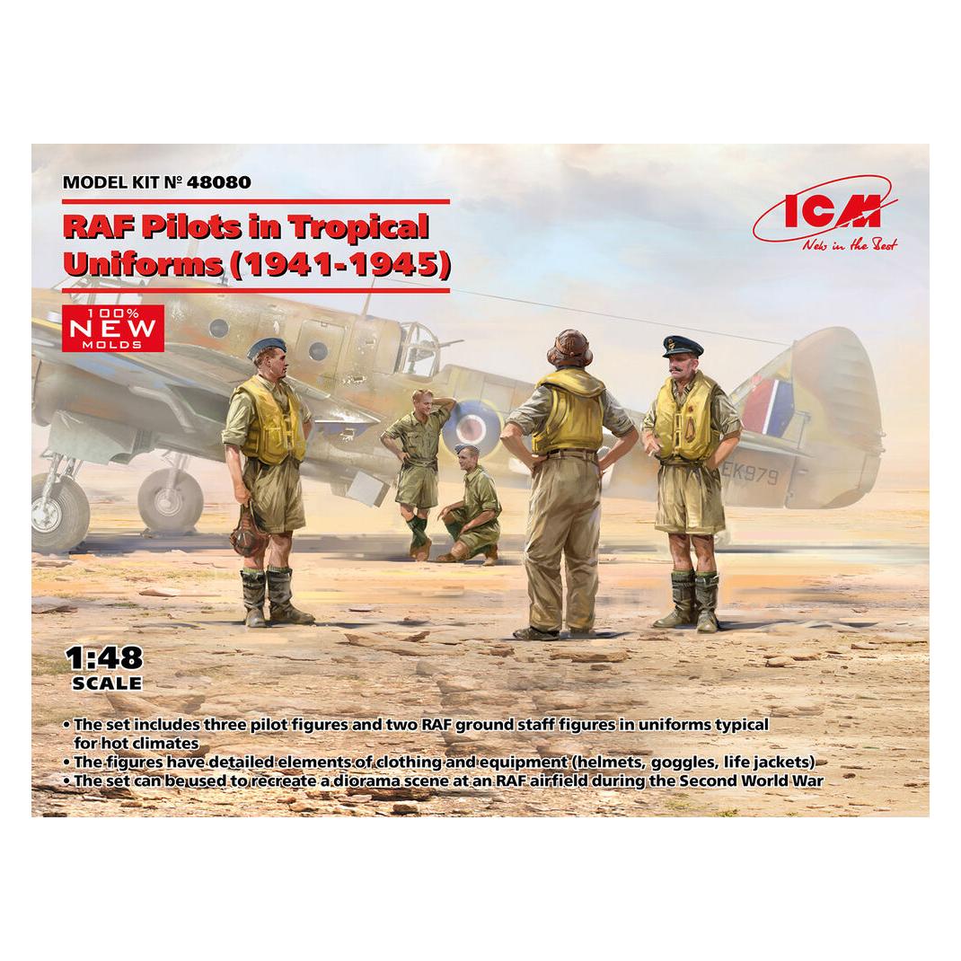 ICM RAF Pilots in Tropical Uniforms (1941-1945) (100% new molds) (48080)