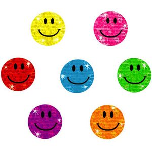 Oblique-Unique Sticker Glitzer Emoji Set, Smileys, farbig sortiert, 112 Aufkleber, 112 Stück
