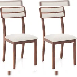 COSTWAY Esszimmerstühle, 2er-Set, Küchenstühle mit hoher Rückenlehne, weich gepolsterte Sitzfläche, Esszimmerstühle für das Esszimmer